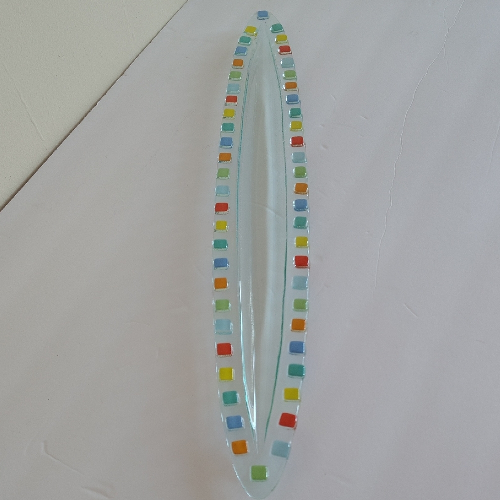 Villeroy And Boch Twist Alea Limone Glass Tray 21 Inches Long 3.5 Wide